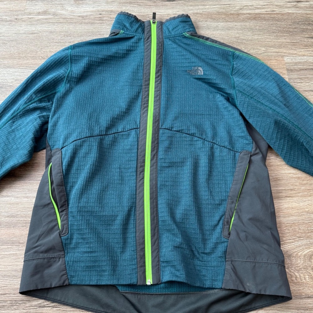 The North Face Full Zip Jacket Fleece Technical | Teal Gray | Size XL - Picture 7 of 12